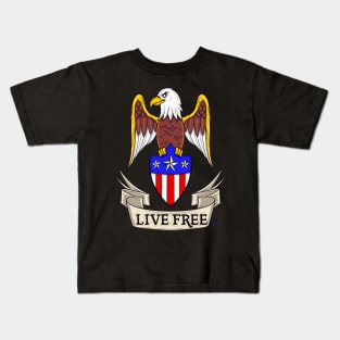 Live free eagle Kids T-Shirt